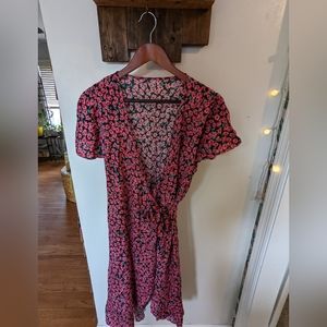 Floral wrap dress